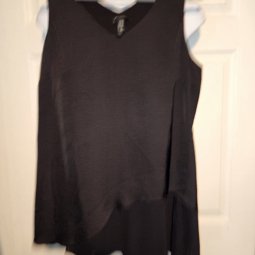 Black sleeveless top